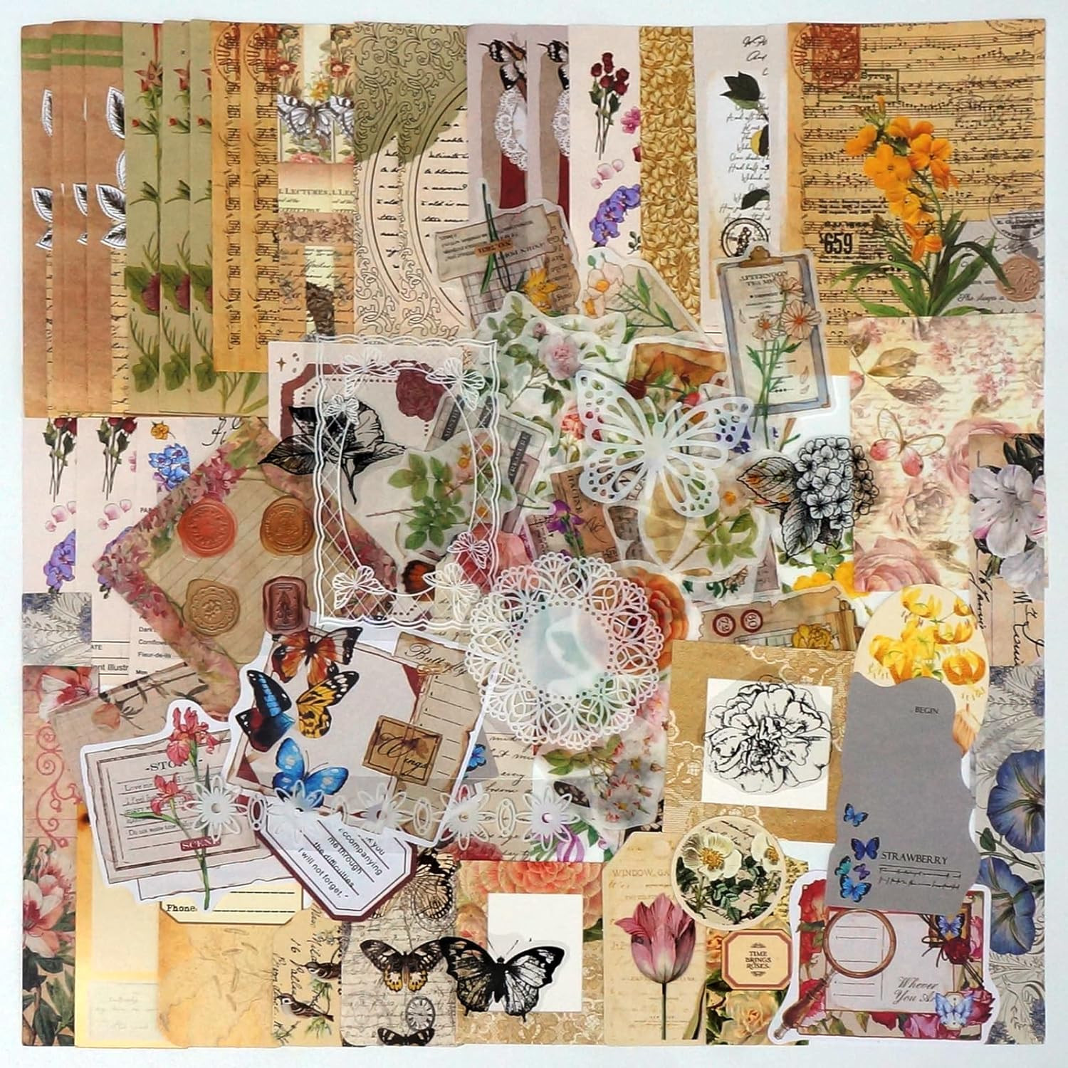 260 Pieces Vintage Scrapbook Supplies Pack Vintage Ephemera Bundle Junk Journal 260 Pieces Vintage Scrapbook Supplies Pack Vintage Ephemera Bundle Junk Journal