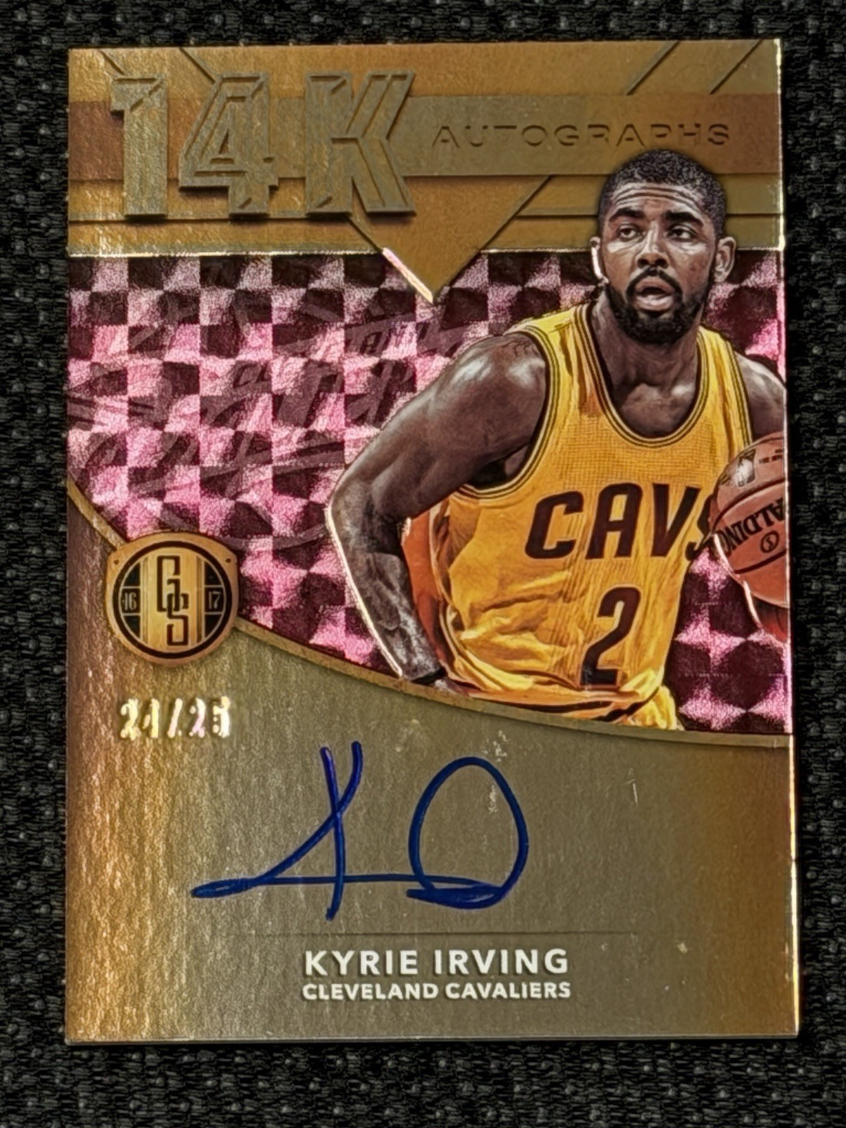Kyrie Irving 2016-17 Panini Gold Standard ON CARD Auto /25 #14K-KI Cavs # 24/25 Kyrie Irving 2016-17 Panini Gold Standard ON CARD Auto /25 #14K-KI Cavs # 24/25