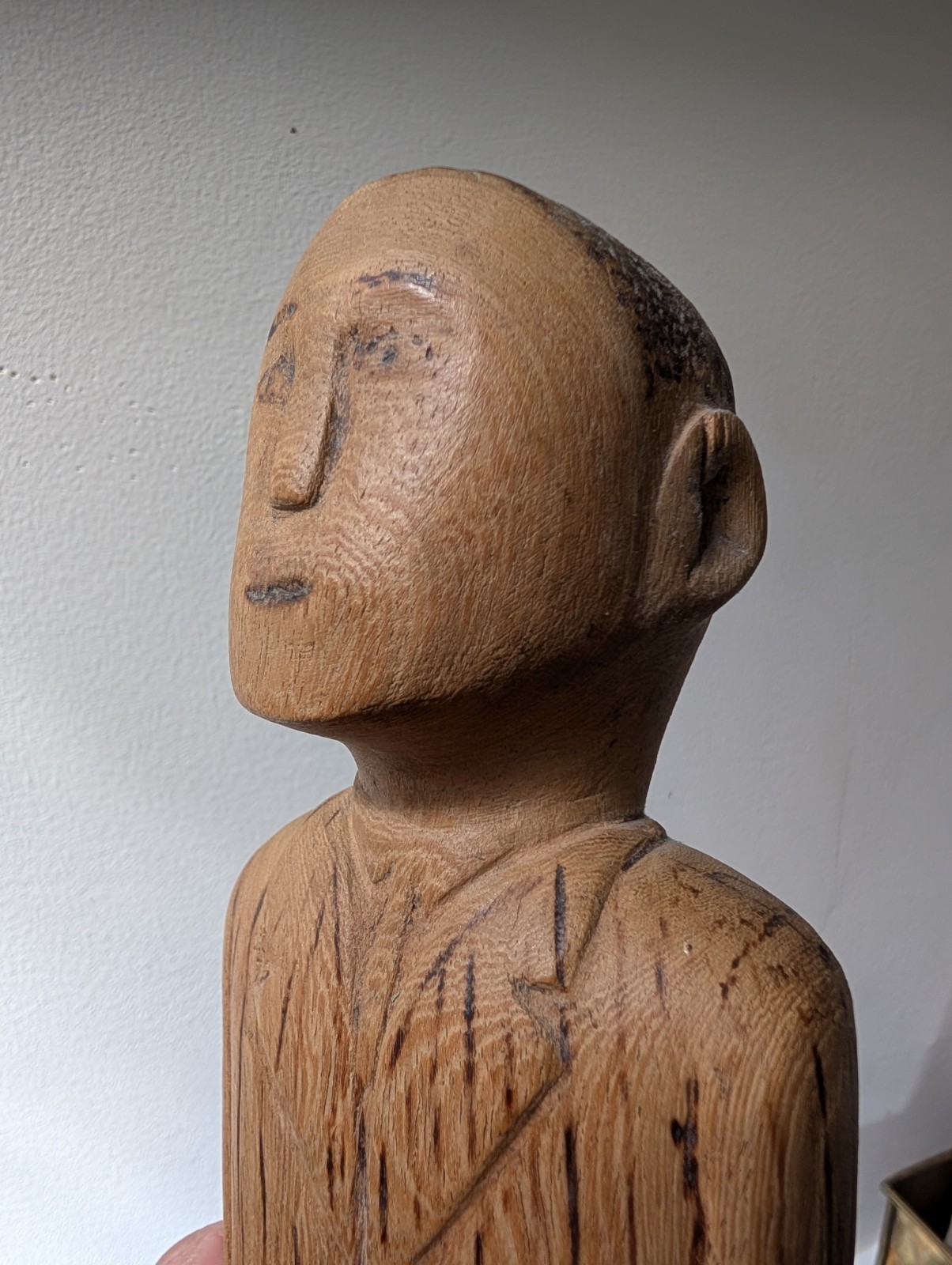 Vintage Primitive Hand Carved Folk Art Head Figure Vintage Primitive Hand Carved Folk Art Head Figure