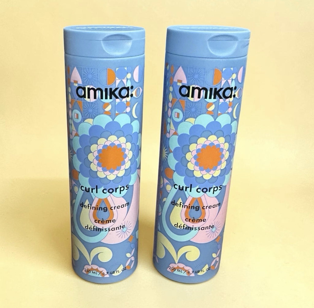 Amika Curl Corps Defining Cream 6.7 oz 200ml Lot of 2 New Curly Hair Styling