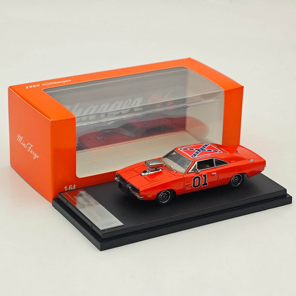 Mini Forge 1:64 1969 Chargr RT style General Lee Red Diecast Model Car Limited
