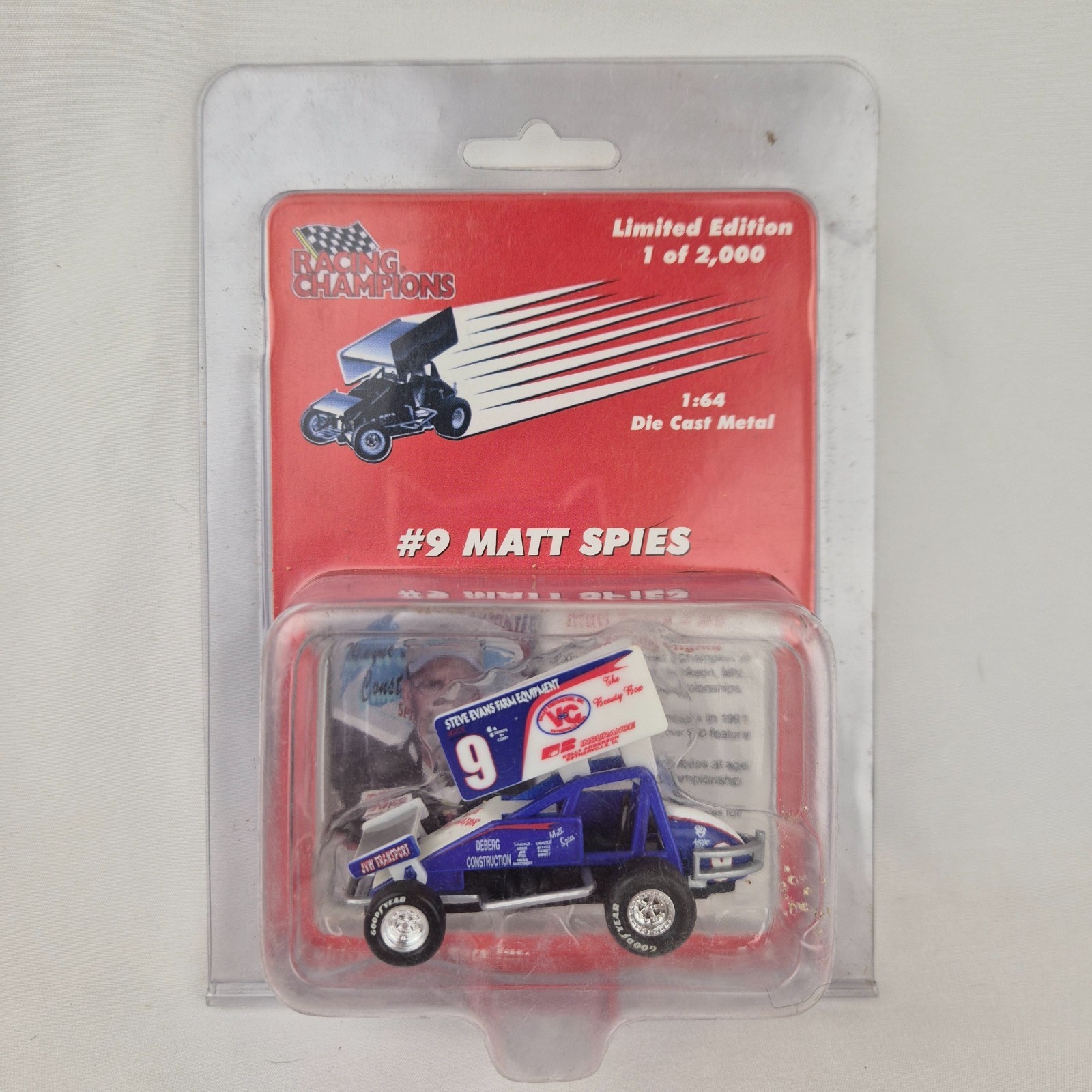 2004 Racing Champions #9 Matt Spies 1/64 Die Cast Sprint Car SEALED 1 of 2,000