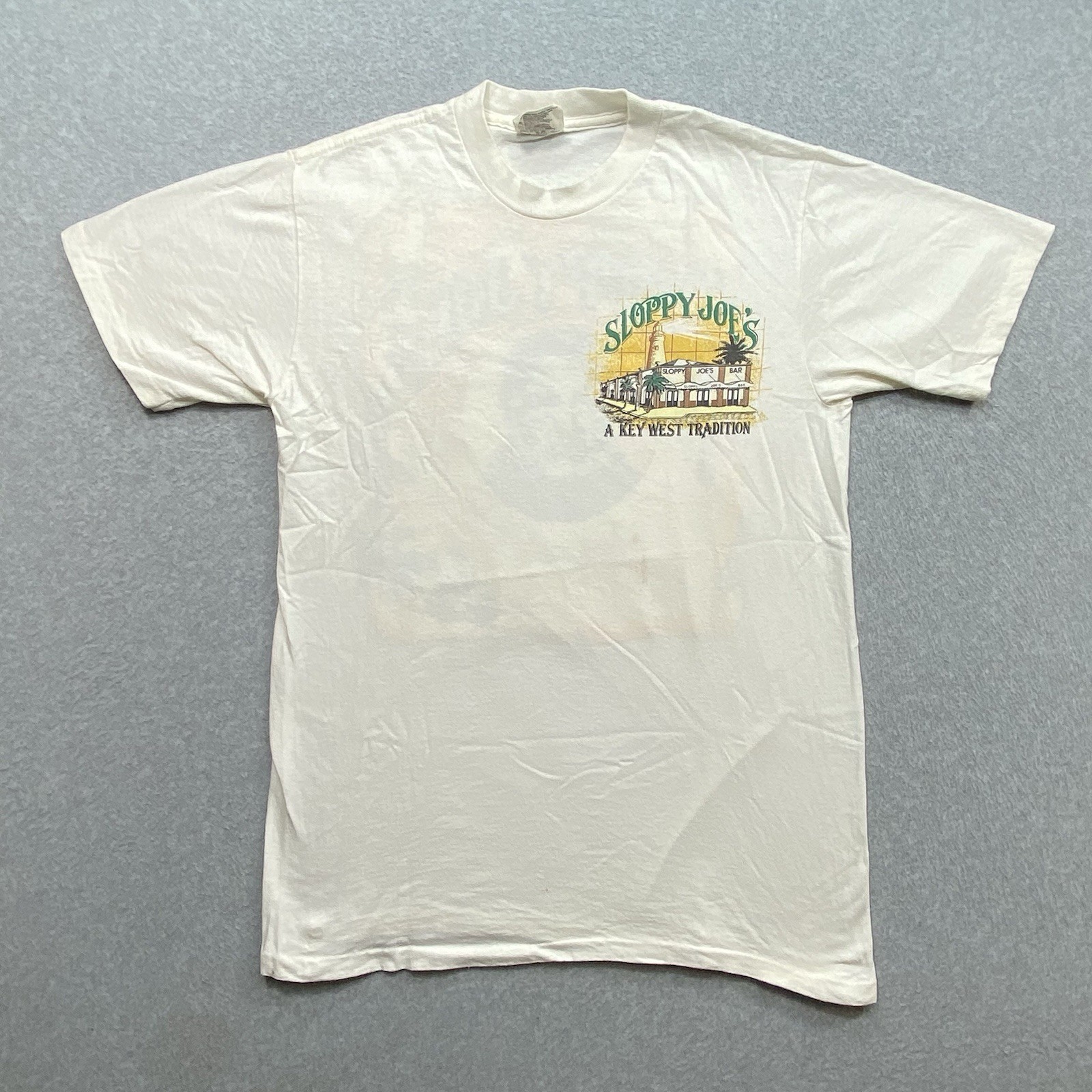 VTG Sloppy Joe’s T-Shirt Sz M Pre-Shrunk Made In USA Single Stitch Distressed VTG Sloppy Joe’s T-Shirt Sz M Pre-Shrunk Made In USA Single Stitch Distressed