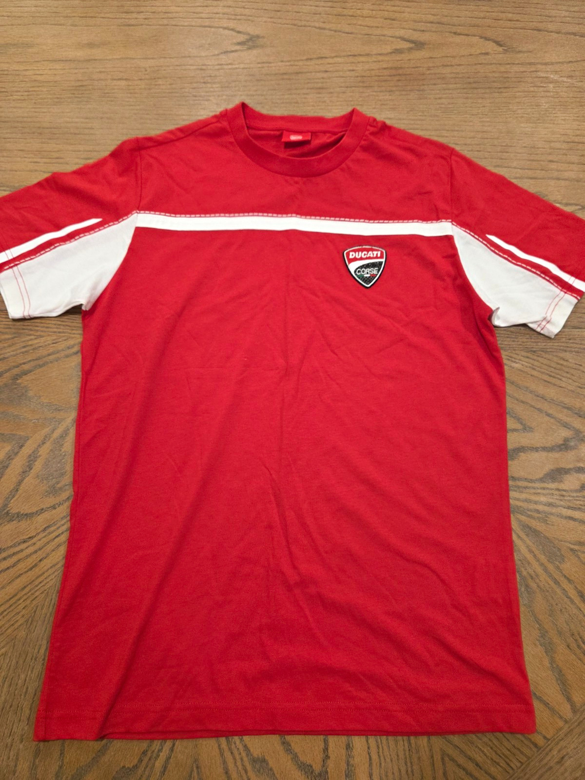 Vintage Ducati Corse T Shirt Mens S Red White MotoGP Racing Motorcycle Greece Vintage Ducati Corse T Shirt Mens S Red White MotoGP Racing Motorcycle Greece