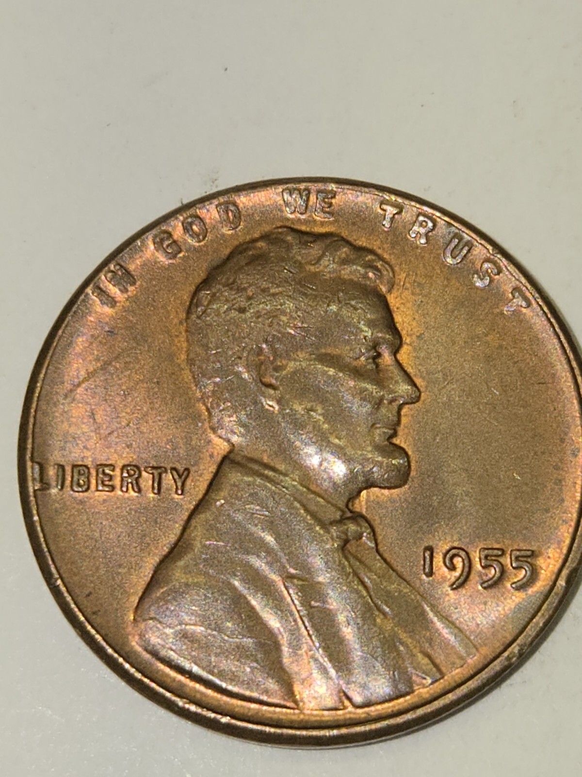 1955 Double Die Obverse L on Rim ERROR 2.86 Grams Weight 1955 Double Die Obverse L on Rim ERROR 2.86 Grams Weight