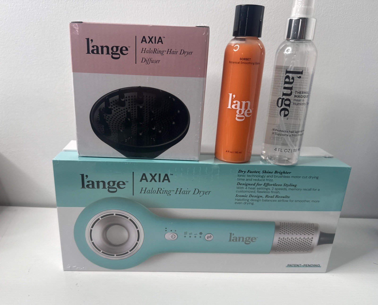 L’Ange Axia HaloRing Ionic Hair Dryer,Diffuser, Smoothing Balm,Heat Humidity L’Ange Axia HaloRing Ionic Hair Dryer,Diffuser, Smoothing Balm,Heat Humidity