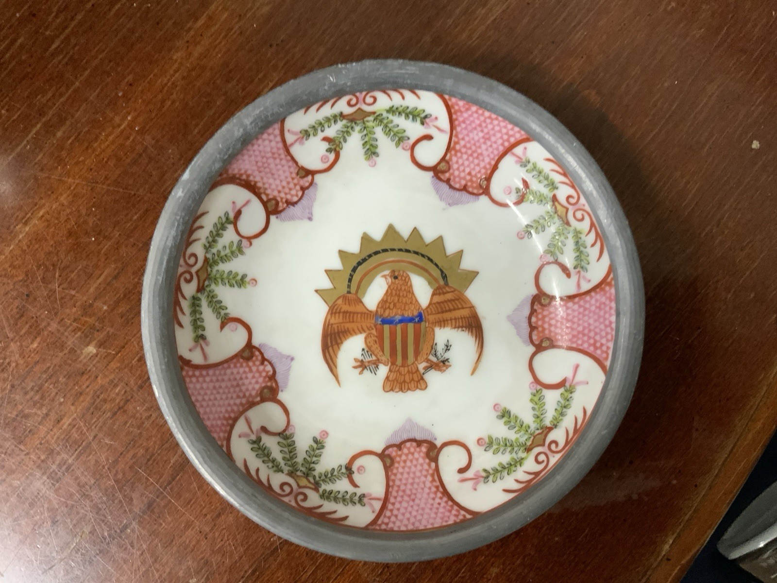Antique 1790-1820 Chinese Export Porcelain Bowl – American Eagle Patriotic Motif