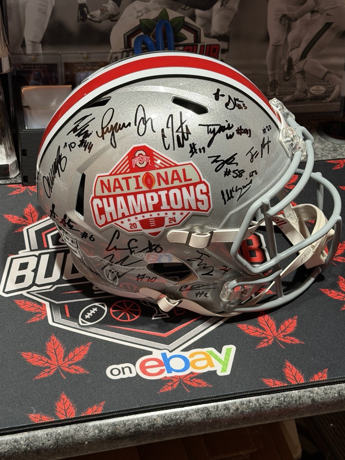 2024-2025 Ohio State Buckeyes National Champions Team Signed Full Rep Helmet