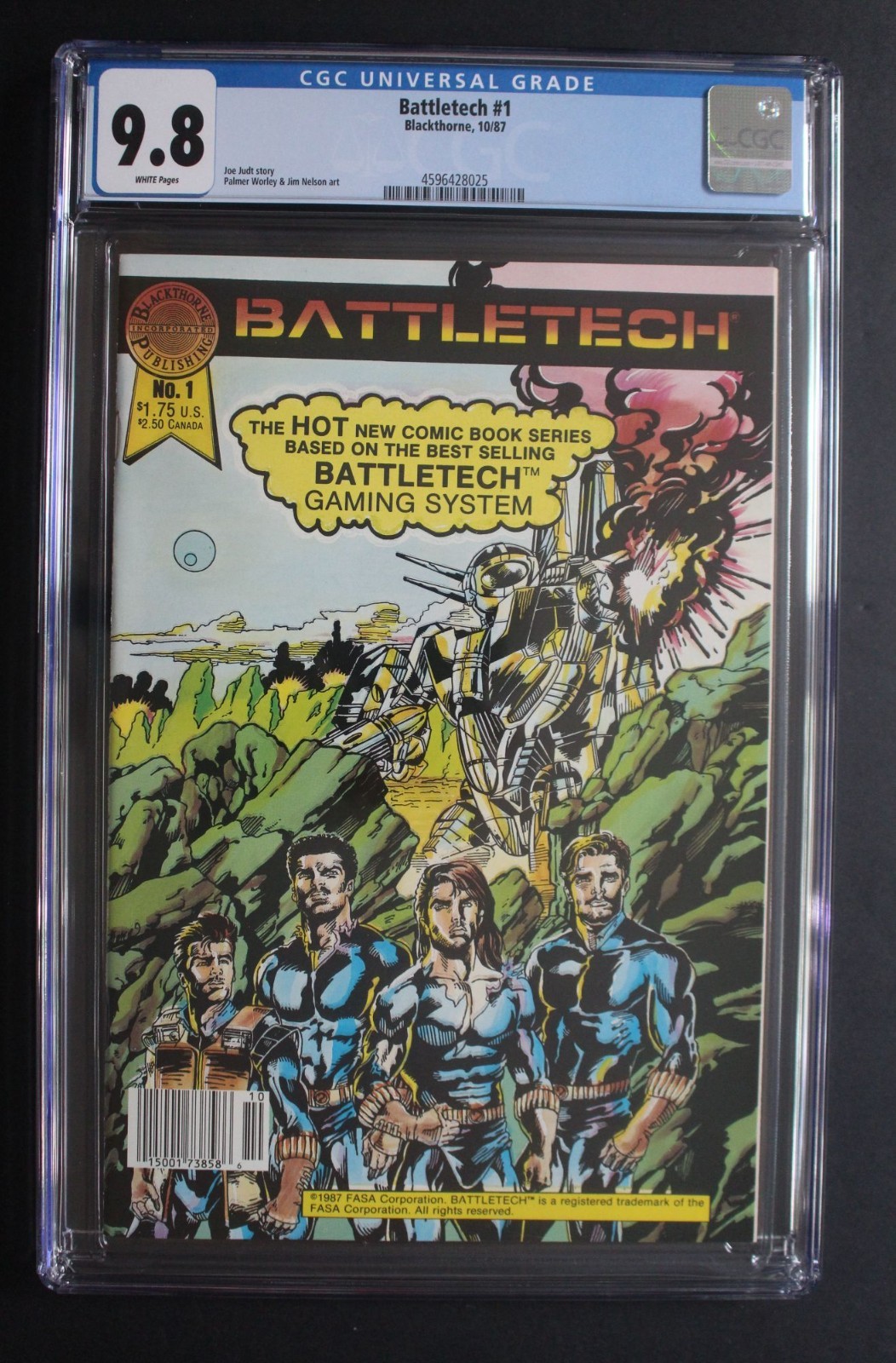 Battletech #1 1st comic 1987 Blackthorne RPG Video Books TV Animated CGC 9.8