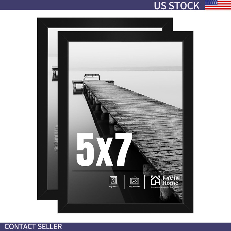 5x7 Picture Frame 2 Pack, Black, 5x7, Modern, 2 Count 5x7 Picture Frame 2 Pack, Black, 5x7, Modern, 2 Count