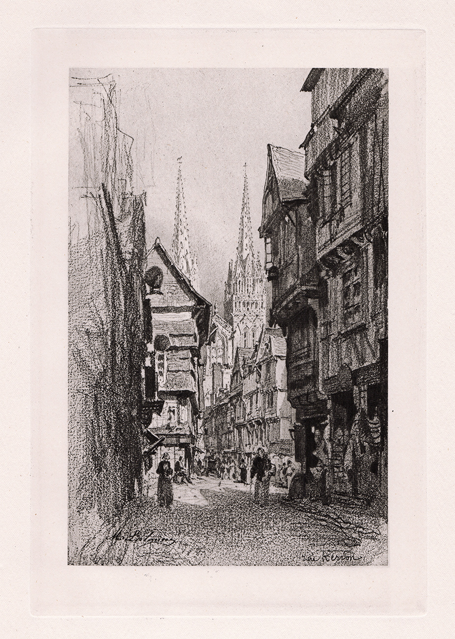 1800s MAXIME LALANNE Historic Antique Print \