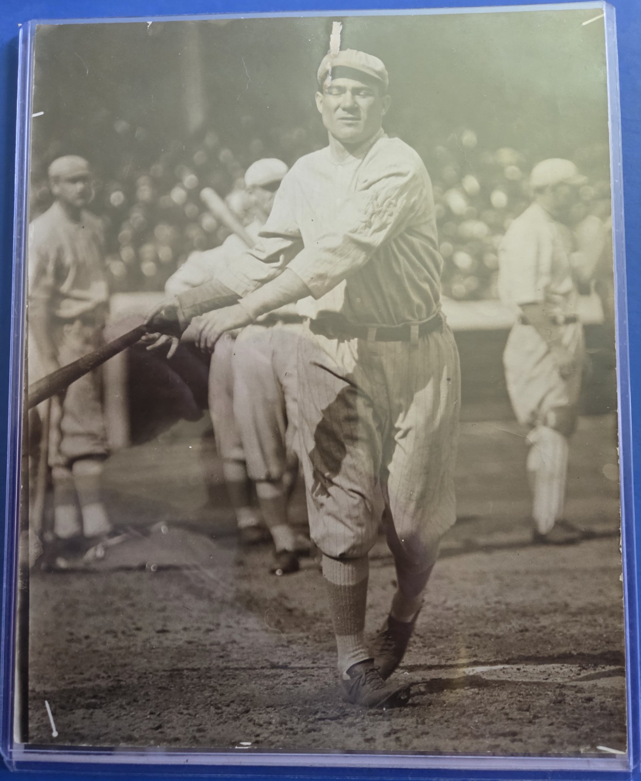C. 1915 LARRY DOYLE NY Giants Type 1 Photo 8x10 MVP Batting Champ Vg
