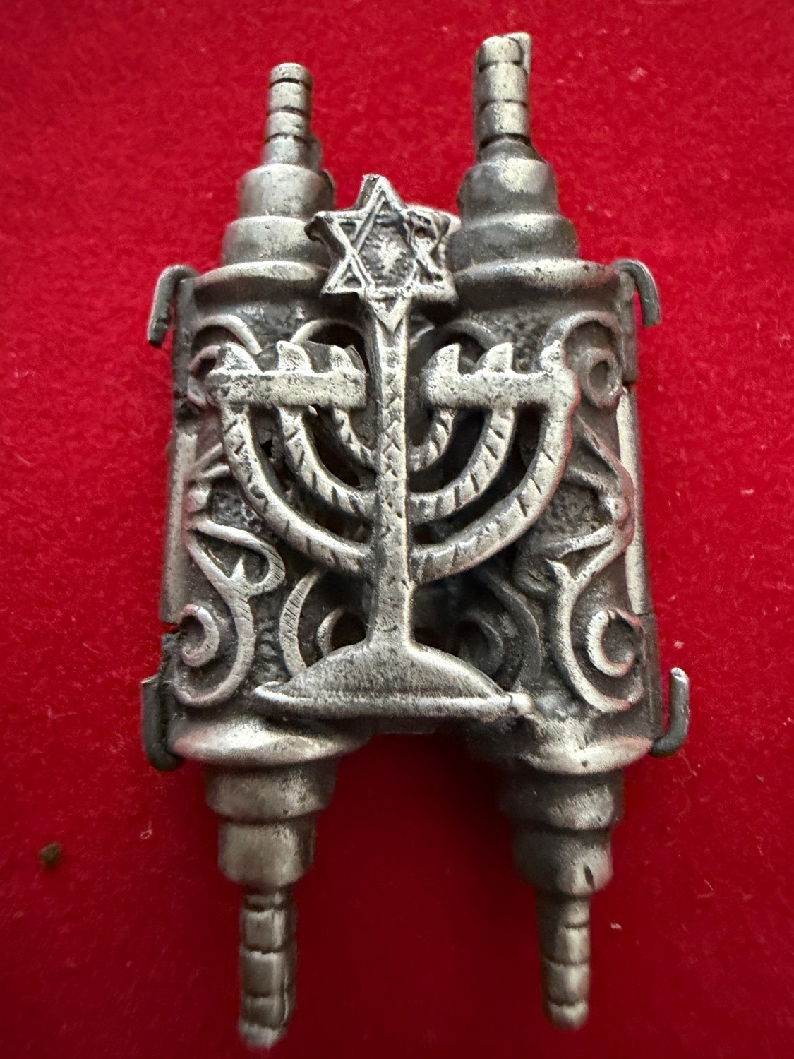 Antique Russian Silver 84 Jewish pendant Torah Top Judaica Menorah Antique Russian Silver 84 Jewish pendant Torah Top Judaica Menorah