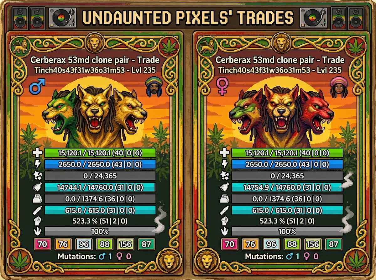 Cerberax 53md cloned pairs Ark Ascended PVE PC/XBOX/PS5 Cerberax 53md cloned pairs Ark Ascended PVE PC/XBOX/PS5