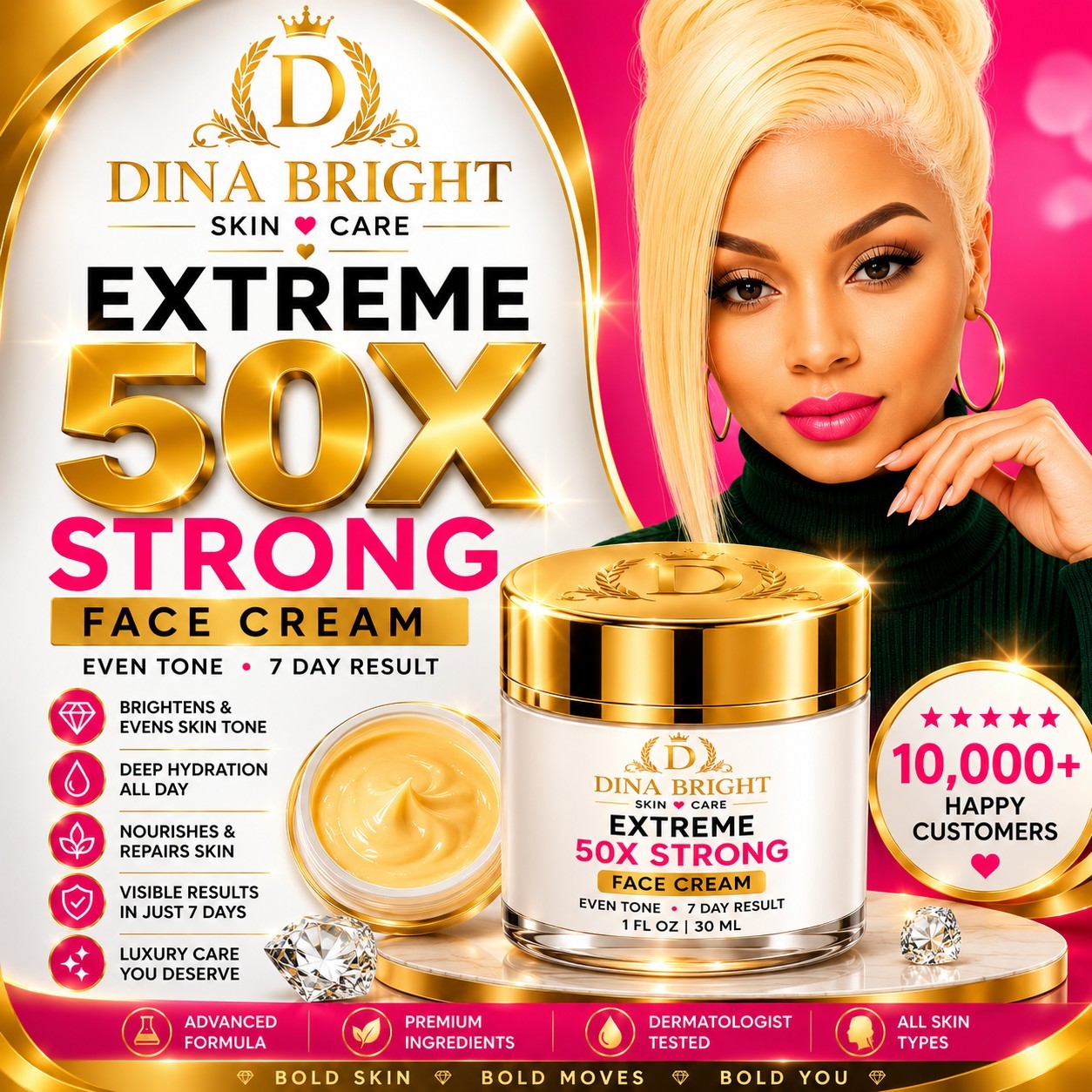 EXTREME 50x STRONG 7DAYS BRIGHTENING FACE CREAM ( SAMPLES) EXTREME 50x STRONG 7DAYS BRIGHTENING FACE CREAM ( SAMPLES)