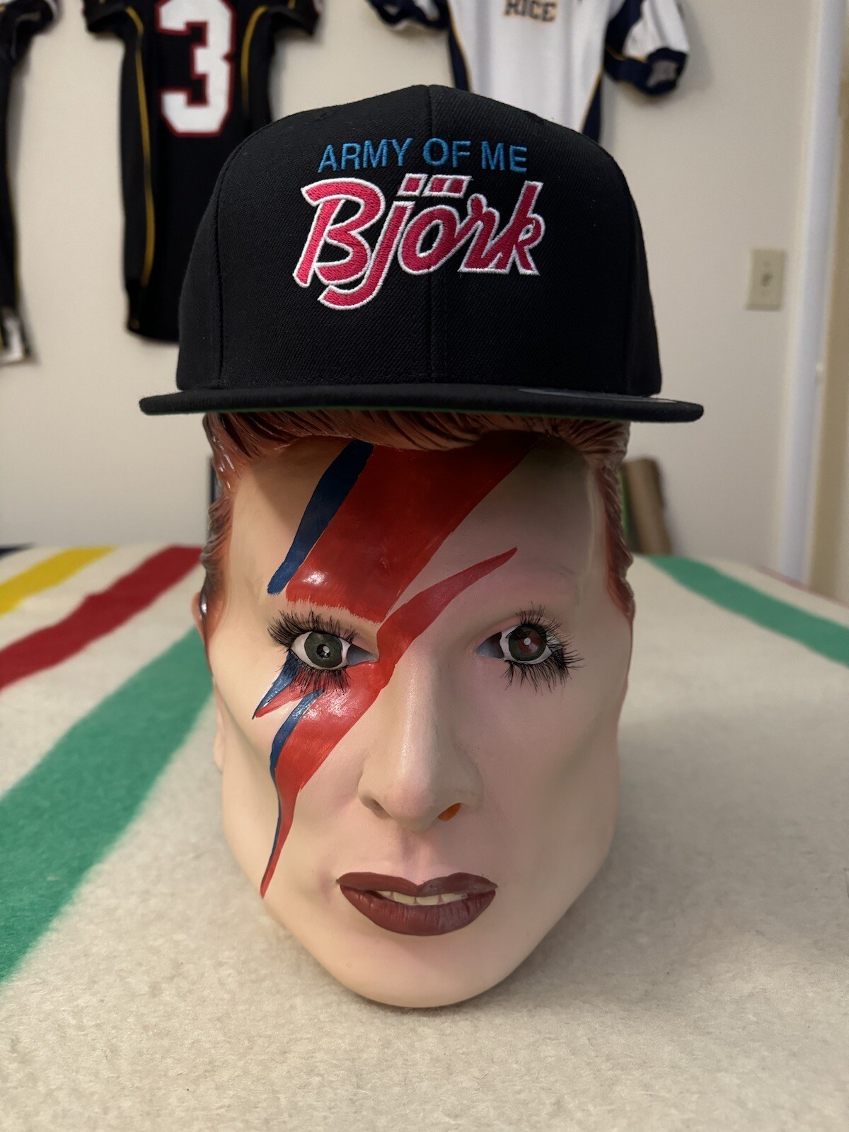 SoundPlusVision Björk Bjork Army Of Me Script SnapBack Hat Sugar cubes Astroboy