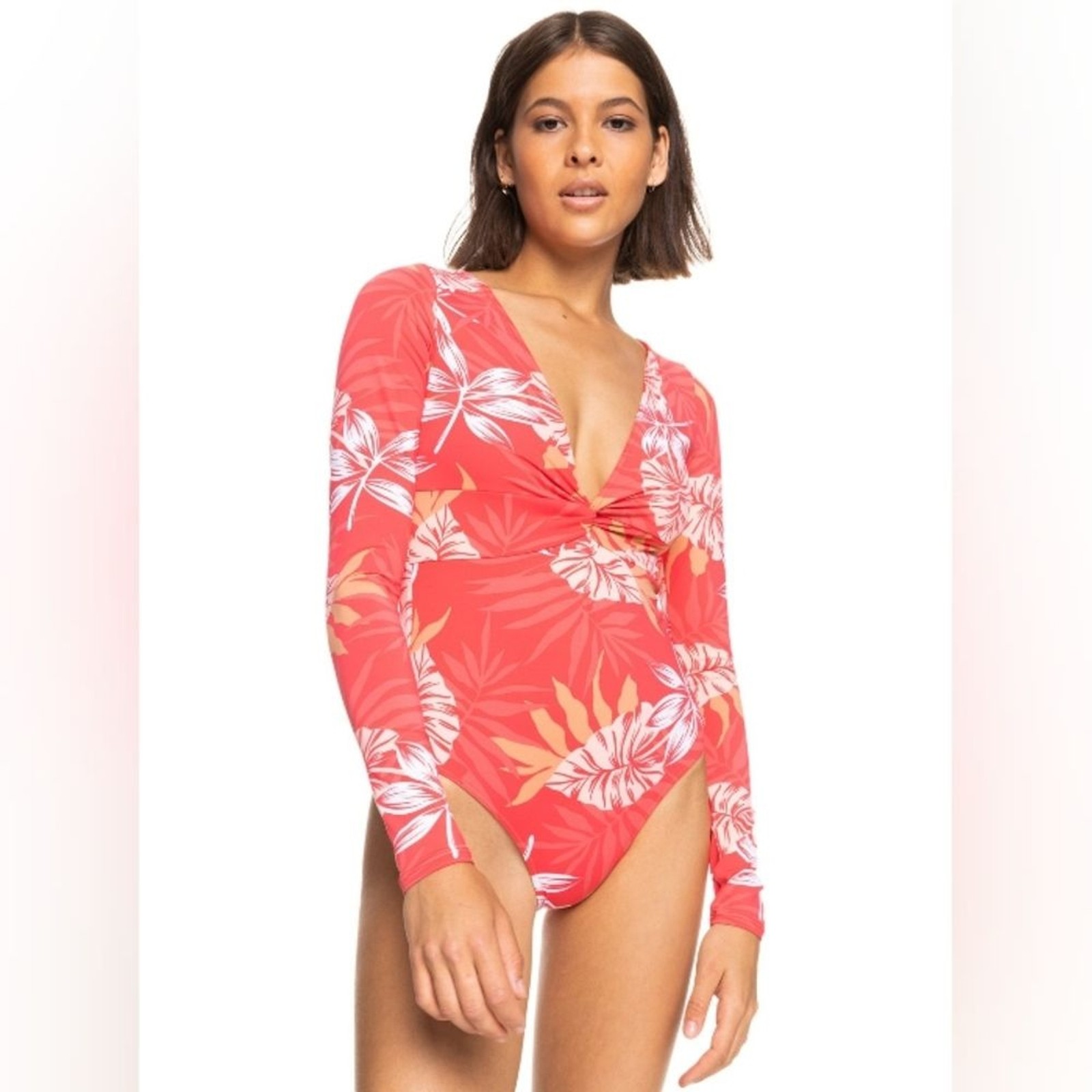 Roxy Twist Long Sleeve UPF 50 One-Piece Swimsuit Roxy Twist Long Sleeve UPF 50 One-Piece Swimsuit