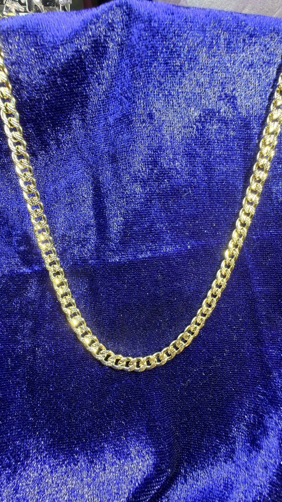 14K Gold Plated Miami Cuban link chain necklace Stamped 14K 18-19in