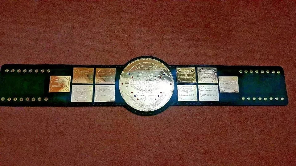 Big Green Wrestling Championship Replica Belt 4MM Brass Gold Plated Real Leather