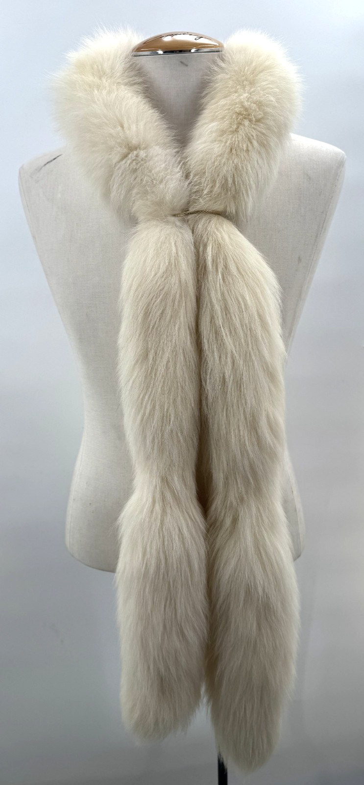 Vintage Arctic Fox Genuine Fur Long Scarf Wrap Stole Boa Made in Canada Native Vintage Arctic Fox Genuine Fur Long Scarf Wrap Stole Boa Made in Canada Native