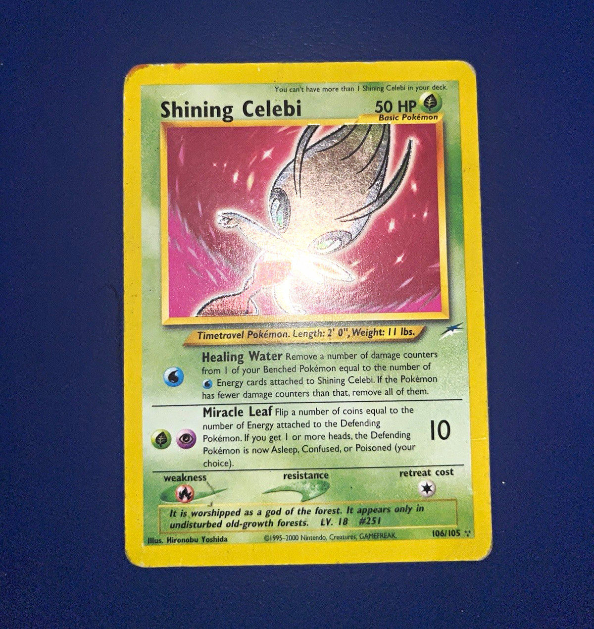 Shining Celebi 106/105 Neo Destiny Holo Rare Unlimited English Pokemon TCG 50HP