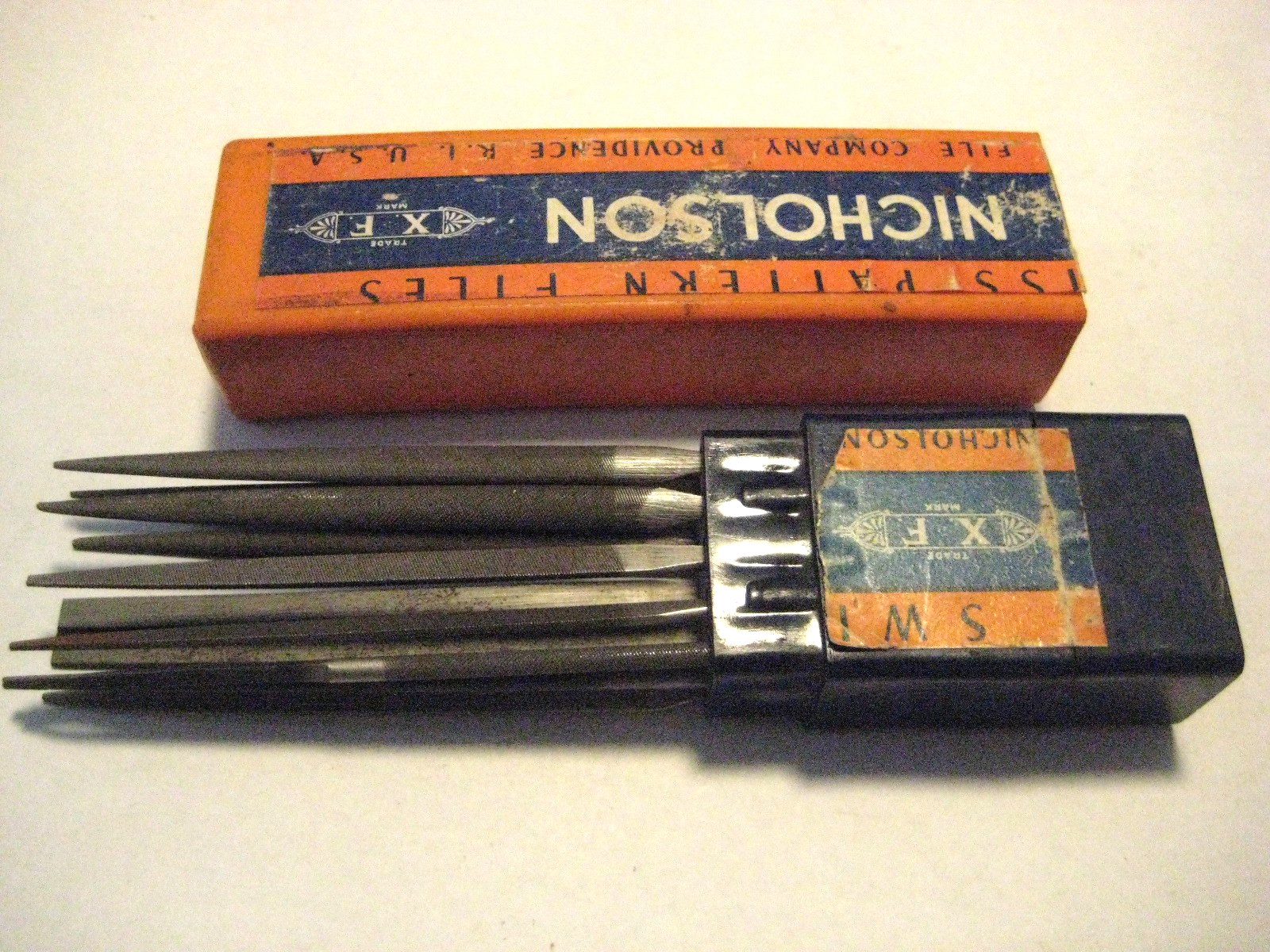 Vintage Nicholson XF 11 pc. 5 1/2 Inch No. 0 Round Handle PATTERN Files USA Vintage Nicholson XF 11 pc. 5 1/2 Inch No. 0 Round Handle PATTERN Files USA