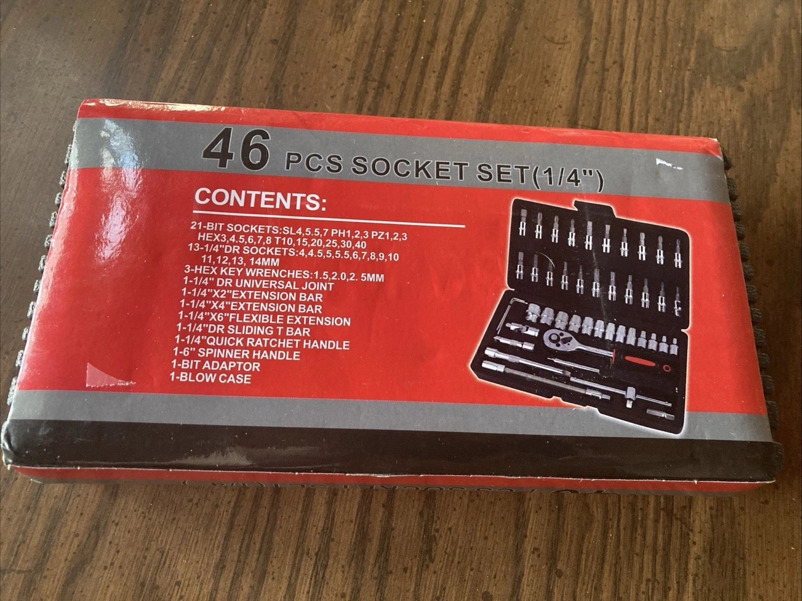 46pcs  1/4in\'\'  NEW SOCKET SET Never Used