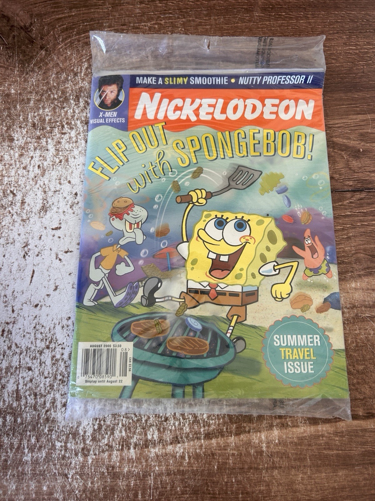 Nickelodeon Magazine August 2000 - Vintage - Flip Out With SpongeBob Nickelodeon Magazine August 2000 - Vintage - Flip Out With SpongeBob