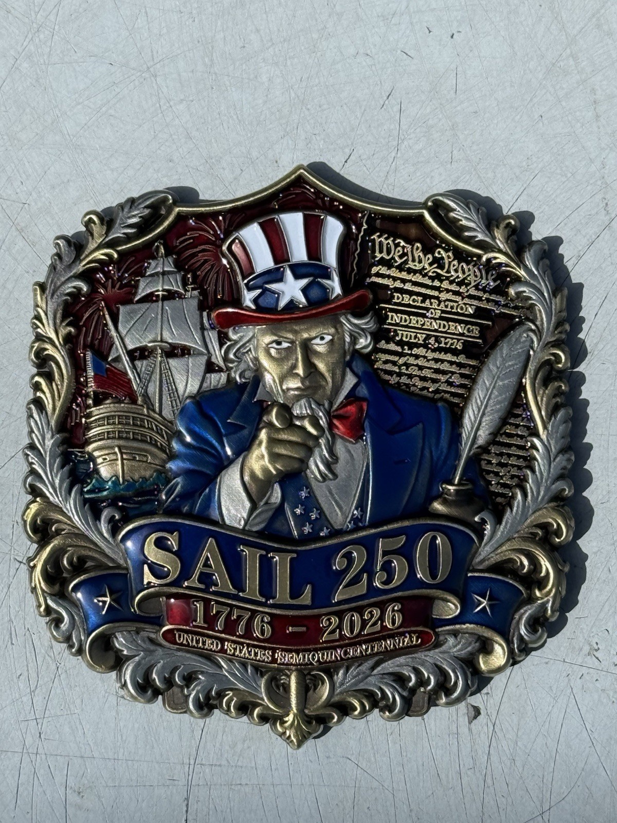 3.25 International Naval Review Challenge Coin 3.25 International Naval Review Challenge Coin
