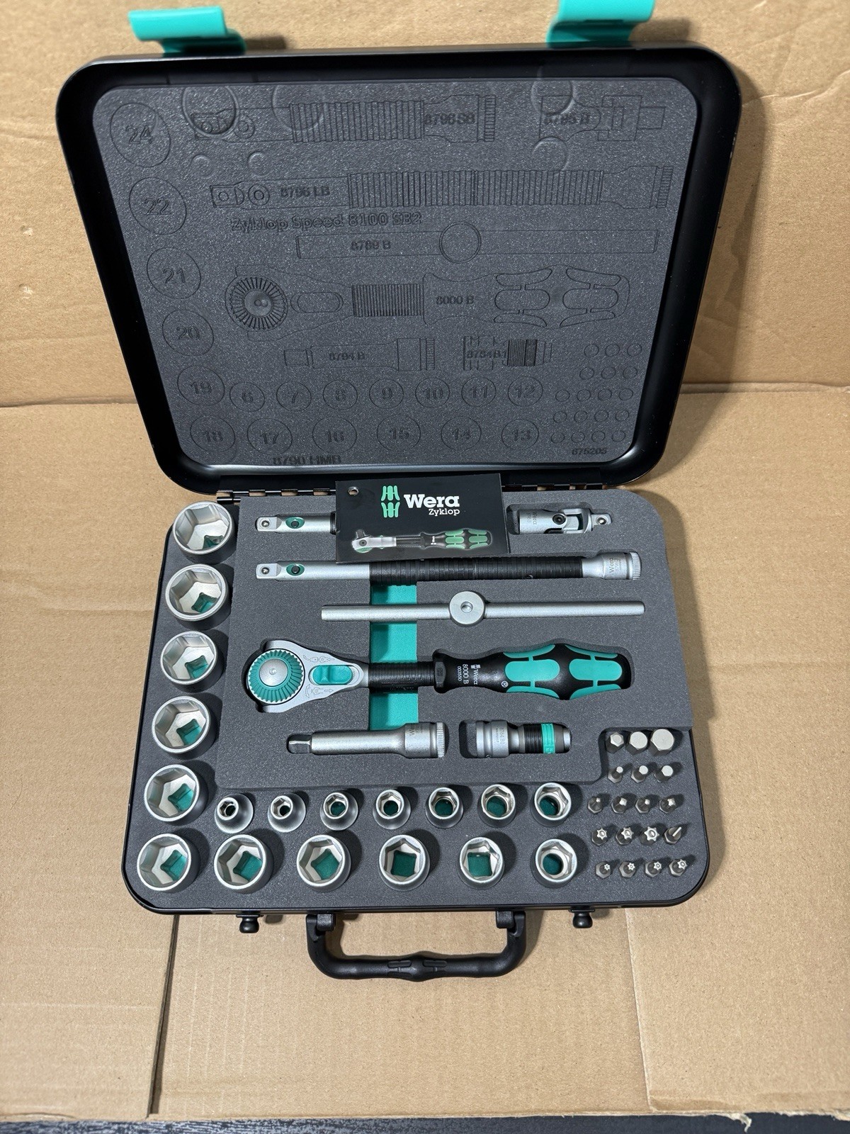 Wera 05003594001 8100 SB 2 Zyklop Metric Ratchet Set 3/8