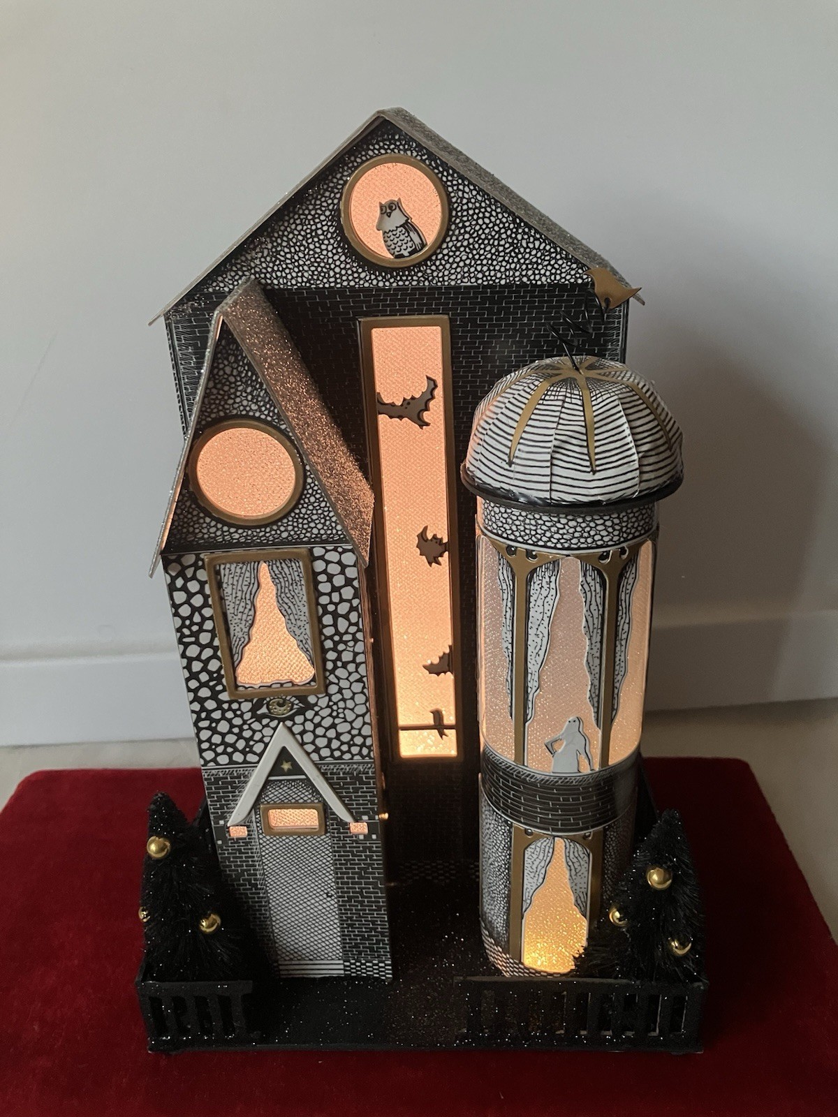 Anthropologie Halloween Florence Balducci White/Bird style Light-Up Paper House Anthropologie Halloween Florence Balducci White/Bird style Light-Up Paper House