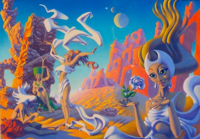Hannes Bok A Rose for Ecclesiastes 1963 Roger Zelazny Science Fiction Art