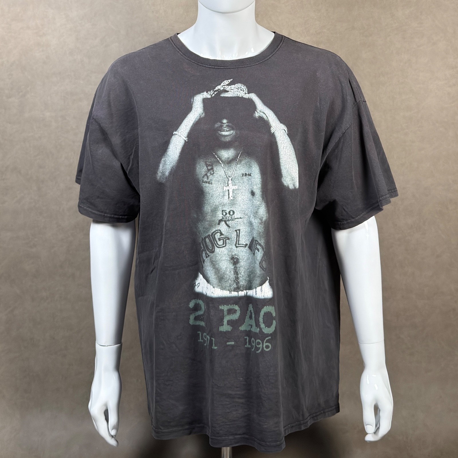 Vintage 2006 Tupac Shakur Memorial 1971-1996 Amaru AWA Double Sided Rap Tee