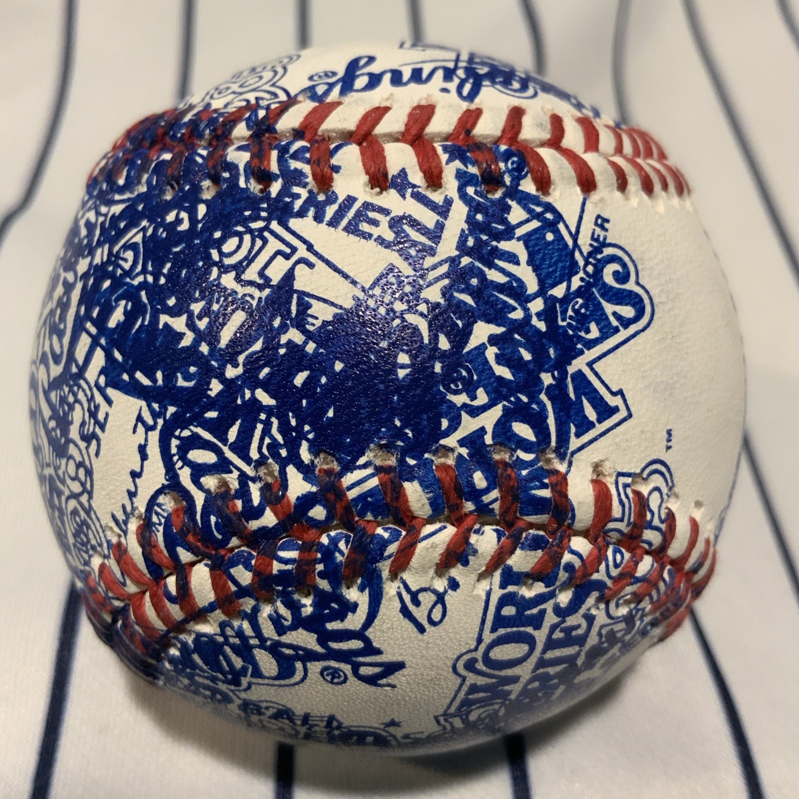 Rawlings Misprinted Overprinted Error ROMLB LOGO Baseball Ball 1983 85 WS Rare