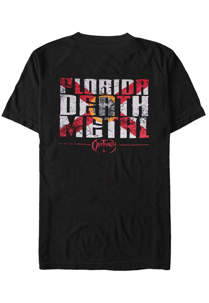 Obituary Florida Death Metal Black Double-Sided Band Tee