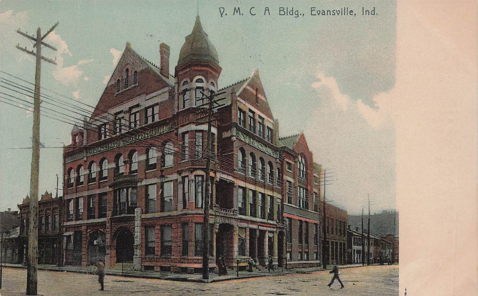 Evansville Indiana YMCA Building Vtg Postcard 43A
