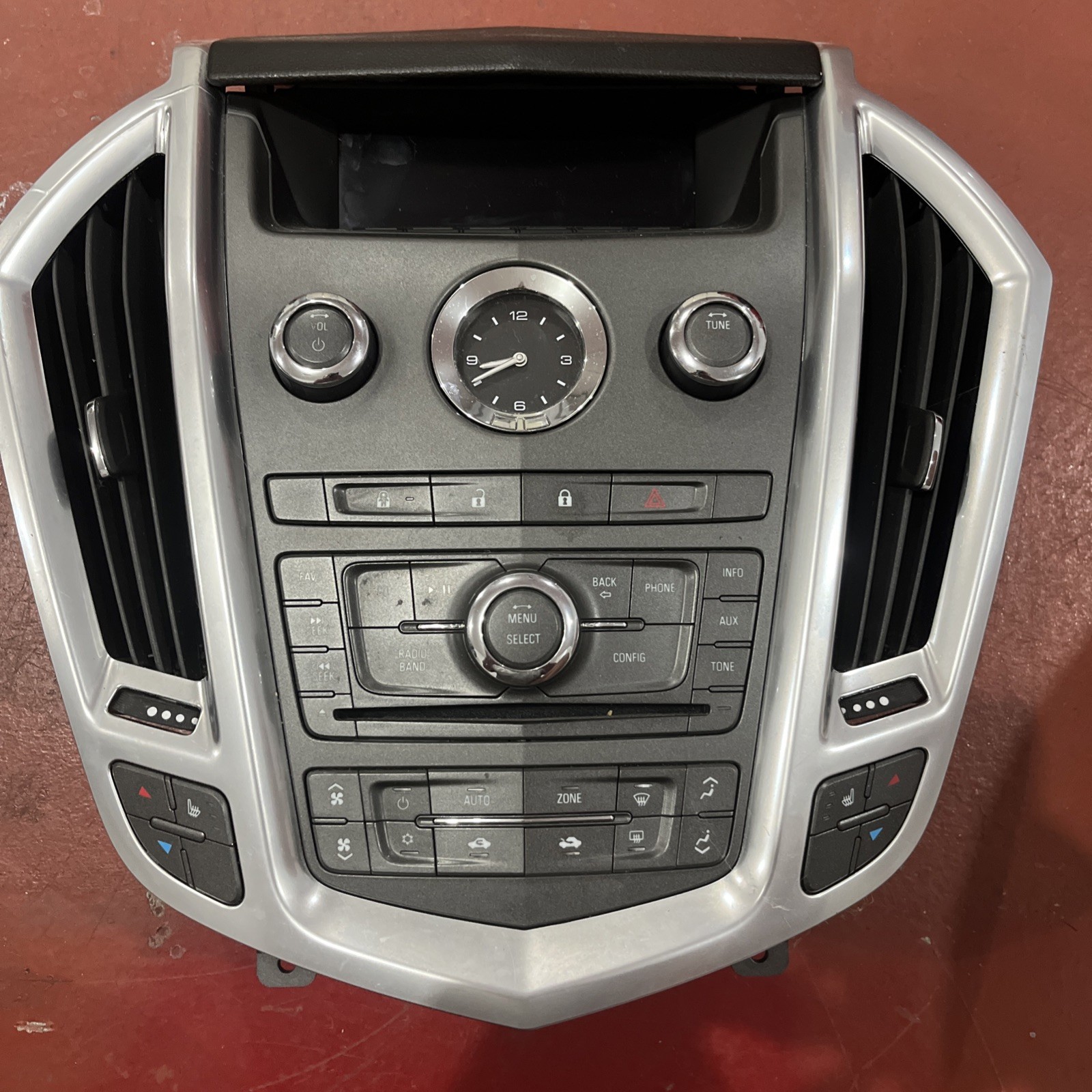 2010-2012 Cadillac SRX Radio Bezel Climate Temp Control Panel Assembly 20864868 2010-2012 Cadillac SRX Radio Bezel Climate Temp Control Panel Assembly 20864868