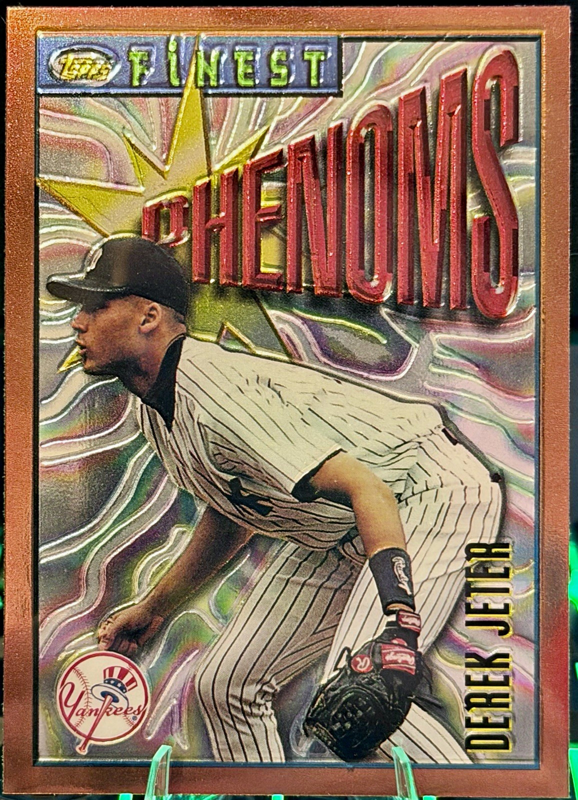 Topps 1995 Finest Phenom Derek Jeter #92 New York Yankees Insert Topps 1995 Finest Phenom Derek Jeter #92 New York Yankees Insert