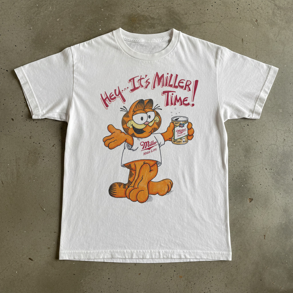 Vintage Miller Lite Garfield Tee Vintage Miller Lite Garfield Tee