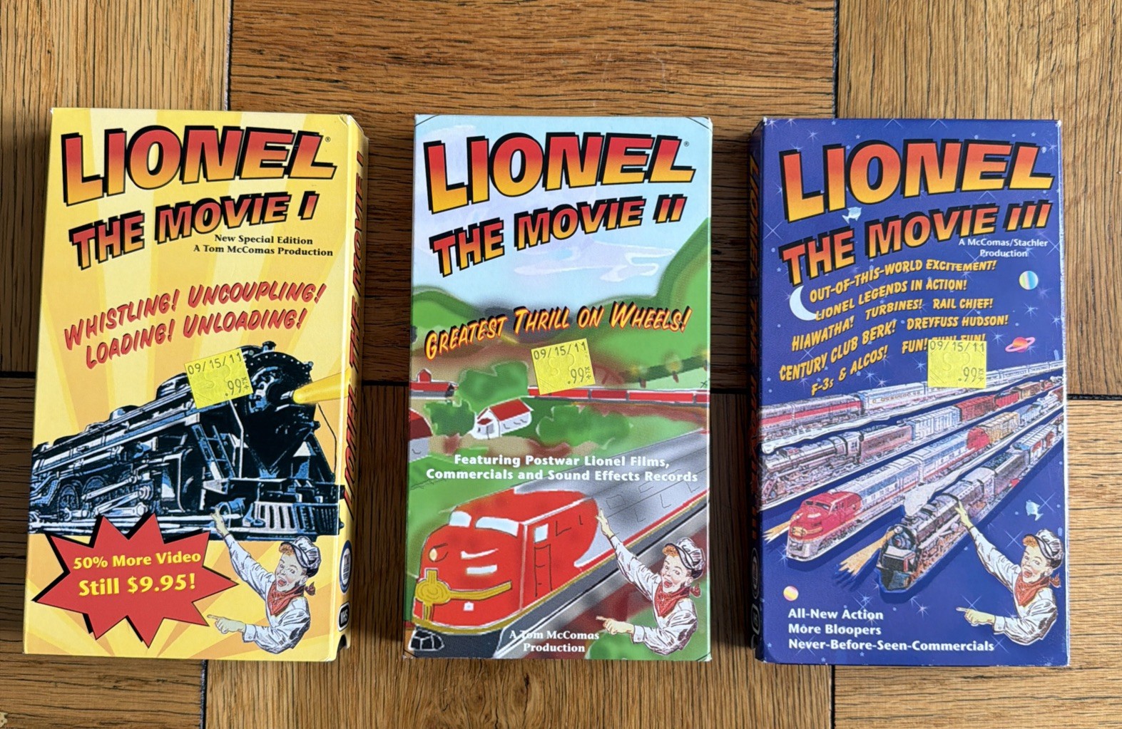 Vintage 1997-1998 Lionel Trains The Movie I, II And III VHS Complete Set Vintage 1997-1998 Lionel Trains The Movie I, II And III VHS Complete Set