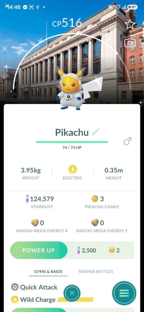 Pokémon Go❖Shiny Pikachu Astronaut European Space Agency Background❖Digital