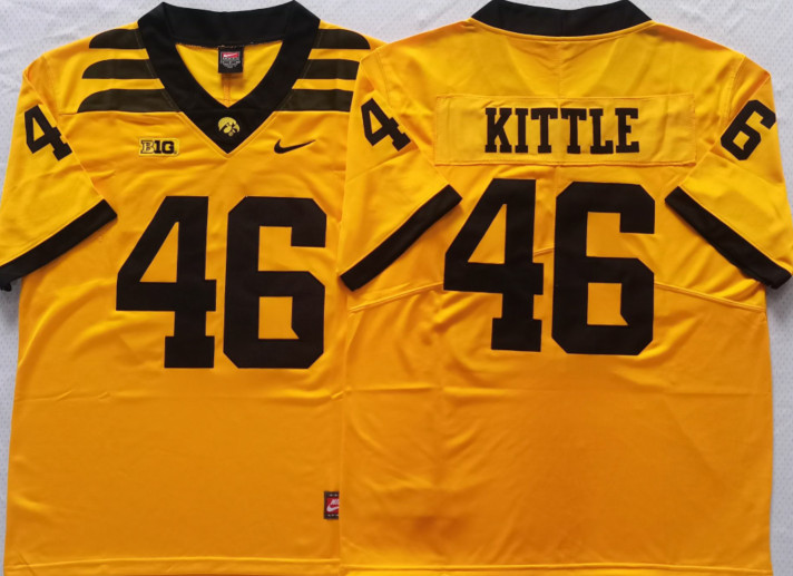 3 Colors 46# George Kittle Iowa Hawkeyes Jersey All Stitched