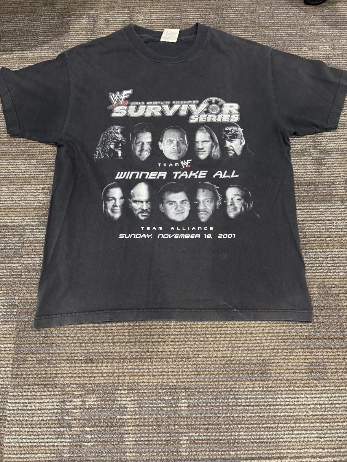 Vintage WWF Survivor Series 2001 PPV Event Shirt Large RARE HTF Stone Cold Vintage WWF Survivor Series 2001 PPV Event Shirt Large RARE HTF Stone Cold