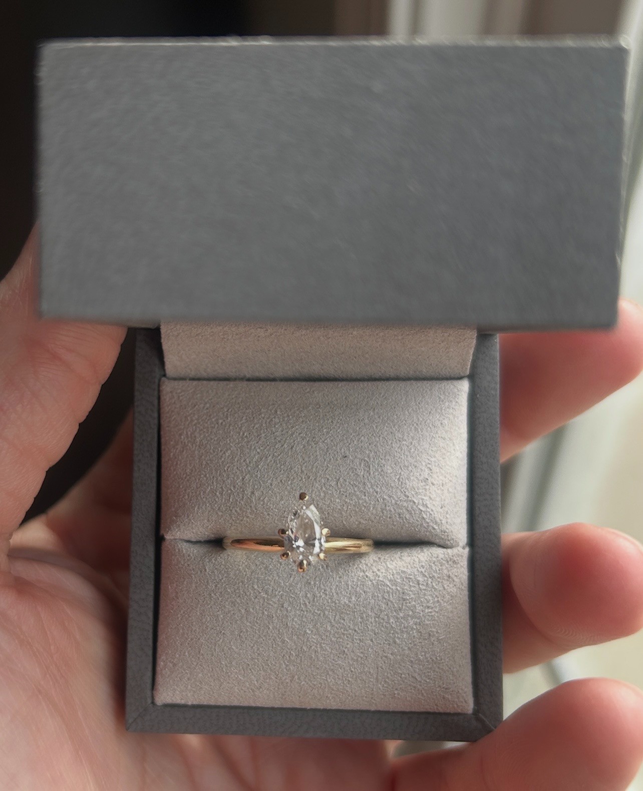 .70 CT Pear Cut Natural Diamond Solitare Ring 14K Reis Nichols .70 CT Pear Cut Natural Diamond Solitare Ring 14K Reis Nichols