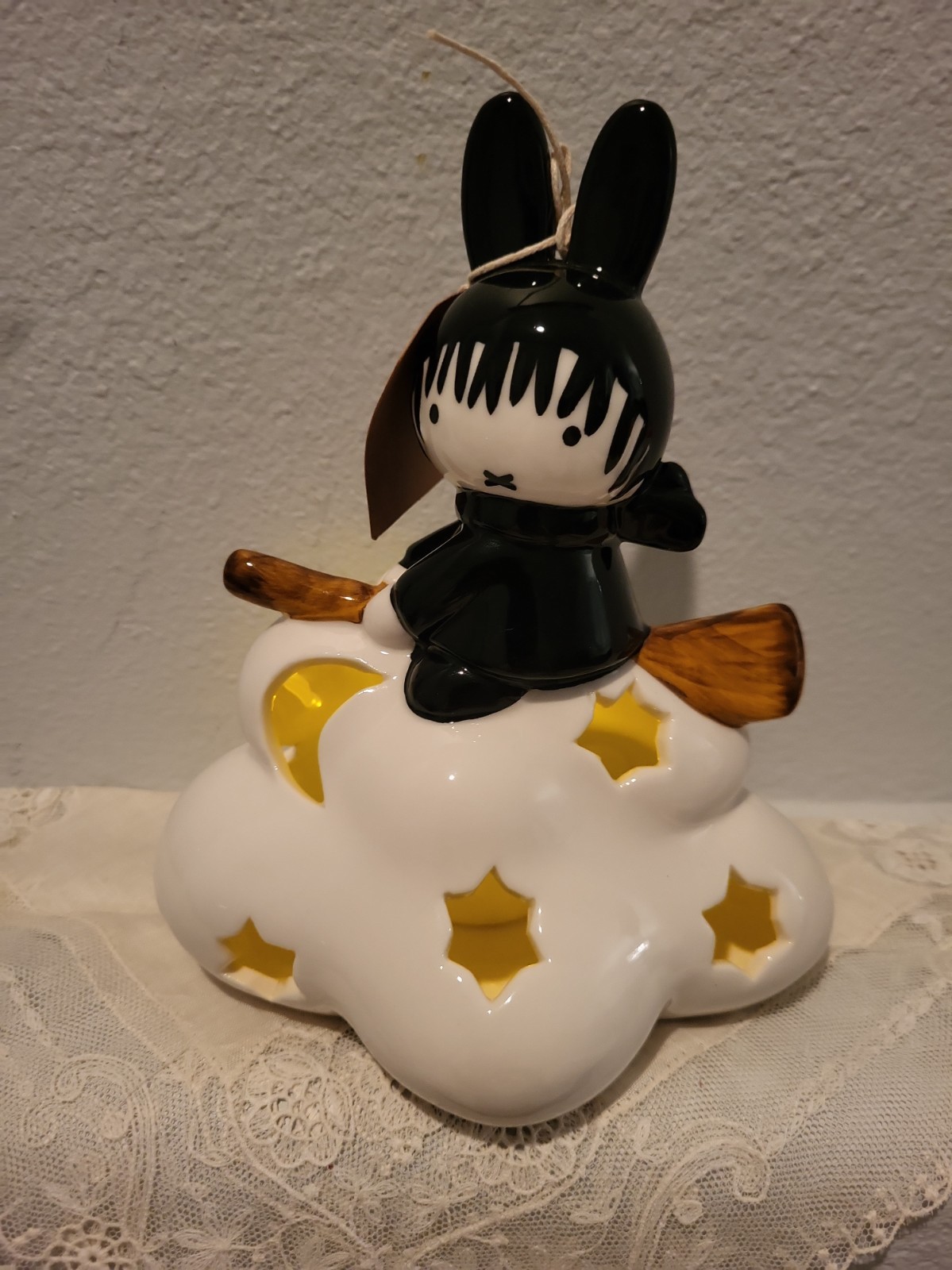 Blue Sky Halloween Miffy Bunny Witch Broom Tealight Ceramic Candle Holder Blue Sky Halloween Miffy Bunny Witch Broom Tealight Ceramic Candle Holder
