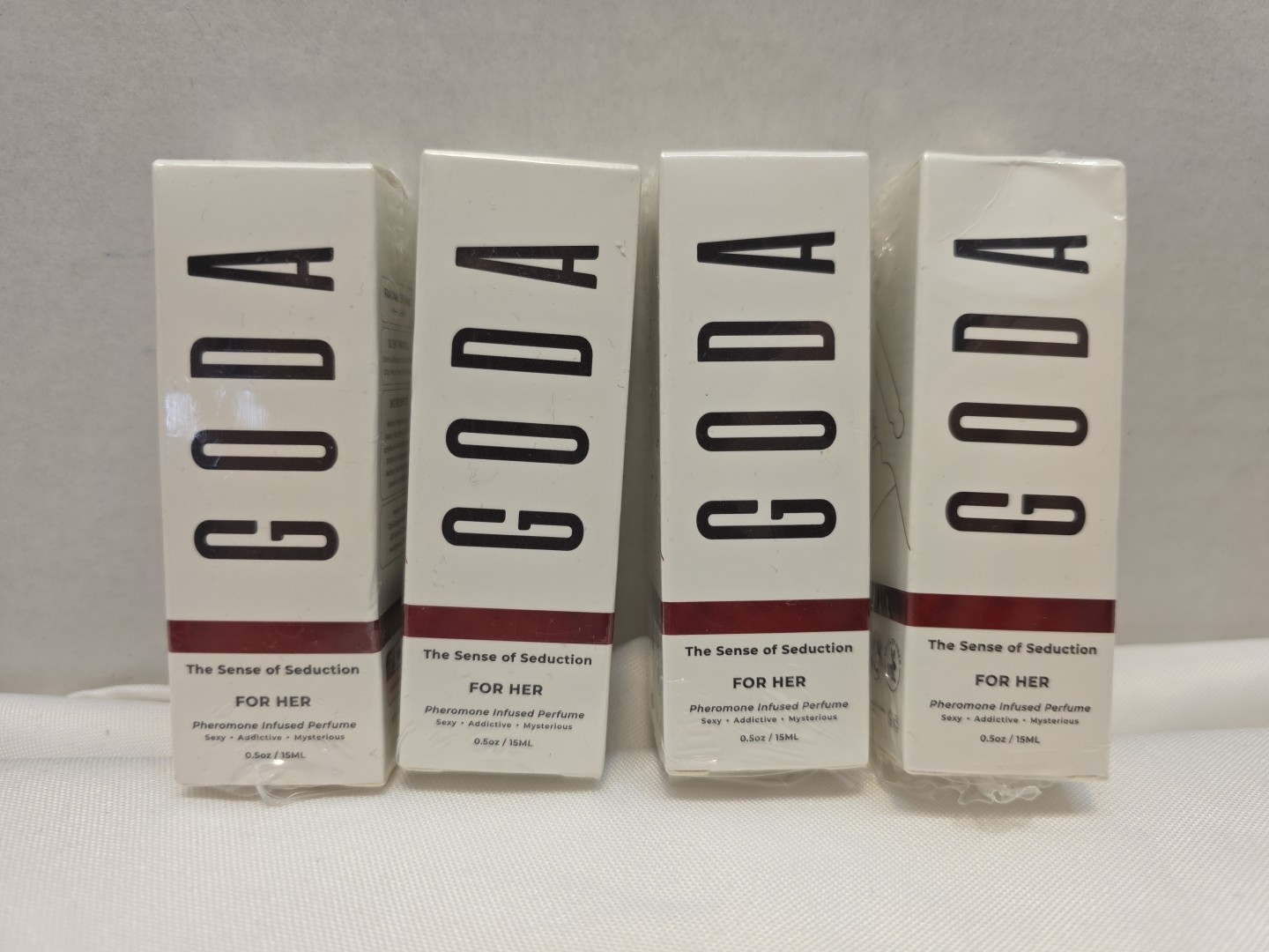 Lot Of 4 GODA For Her Pheromone Infused Perfume 0.5 fl oz Jasmine Peony Rose Lot Lot Of 4 GODA For Her Pheromone Infused Perfume 0.5 fl oz Jasmine Peony Rose Lot