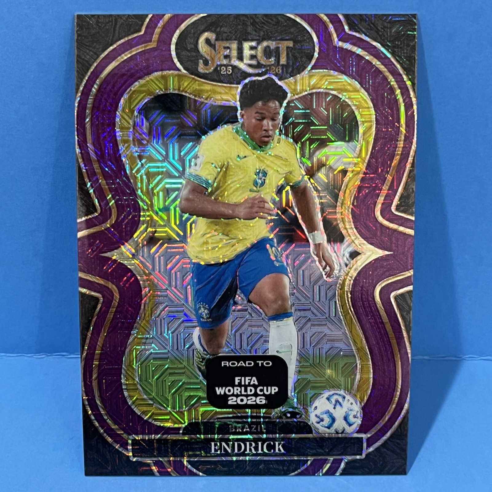 2025-26 Panini Select FIFA Endrick Purple Mojo Prizm Mezzanine #162 2025-26 Panini Select FIFA Endrick Purple Mojo Prizm Mezzanine #162