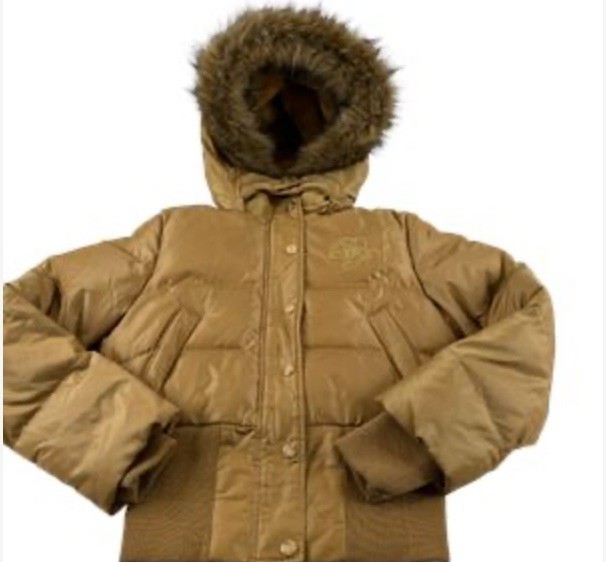 Vnt Y2K Authentic Baby Phat Gold Puffer Jacket Down Fill Faux Fur Hood Sz Small Vnt Y2K Authentic Baby Phat Gold Puffer Jacket Down Fill Faux Fur Hood Sz Small