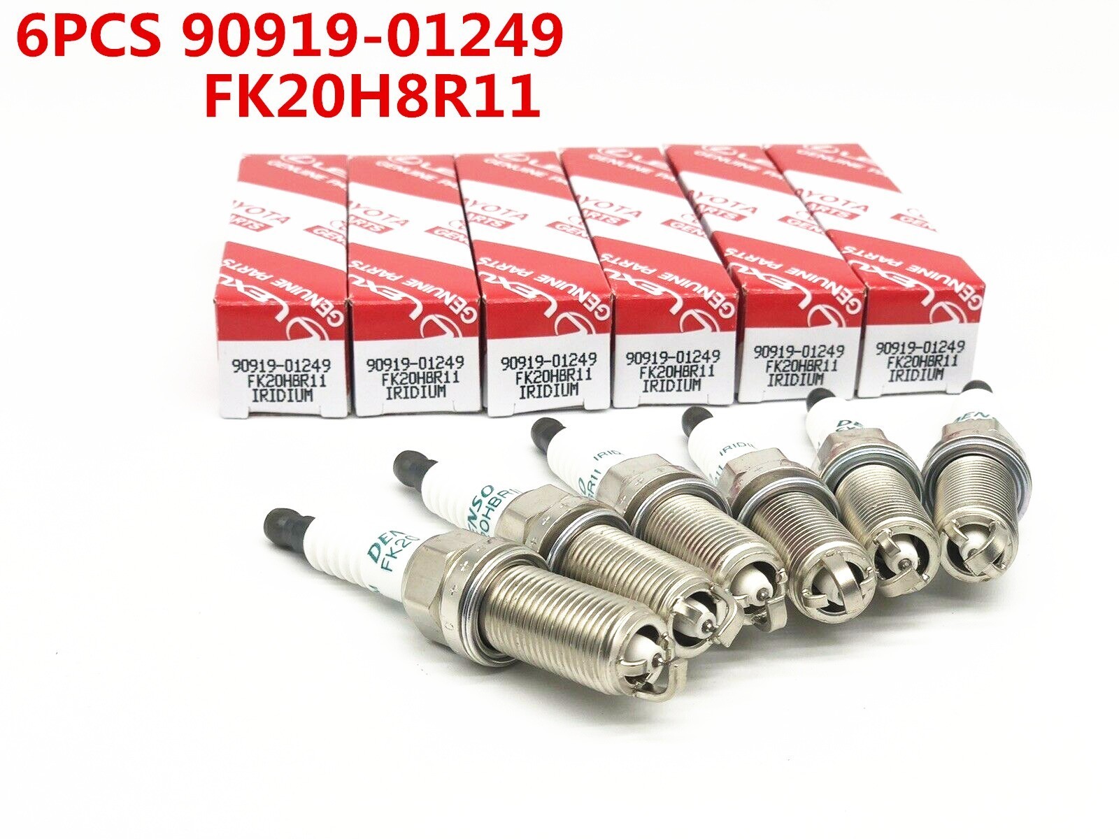 6 Pack OEM Genuine Spark Plug Denso 90919-01249 Lexus GS350 IS250 LS460 ISF