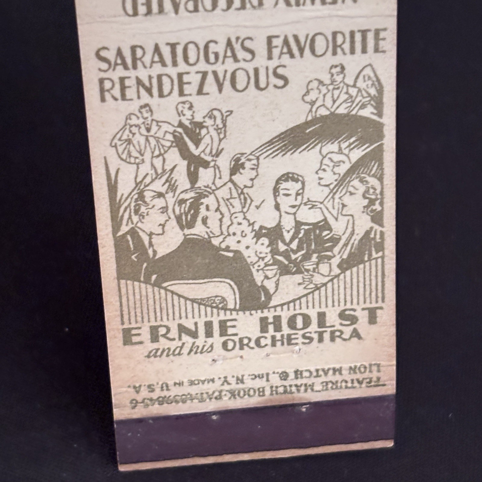 1930s Matchbook Cover Ernie Holst Orchestra NY Arrowhead Inn Saratoga 1930s Matchbook Cover Ernie Holst Orchestra NY Arrowhead Inn Saratoga